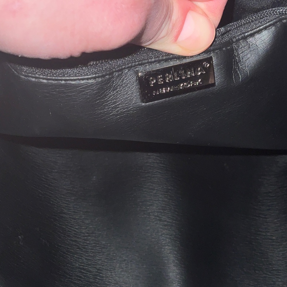 Perlina‎ Glossy Black Business Shoulder Bag - Picture 14 of 14
